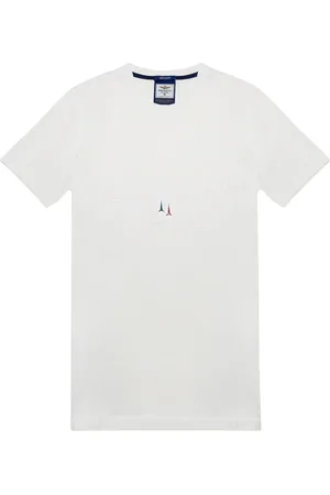 Aeronautica Militare Homme, Tops, Blanc, Taille: L T-shirt blanc M.c. pour hommes