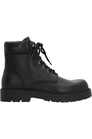 Bottega Veneta Homme, Chaussures, Noir, Taille: 42 EU Bottes Cheville Noires Élégant Bout Rond