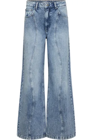Co`Couture Femme, Jeans, Bleu, Taille: 36 FR Jeans Wave avec jambes larges