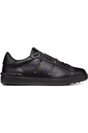 VALENTINO GARAVANI Homme, Chaussures, Noir, Taille: 39 1/2 EU Chaussures Plates en Cuir Noir