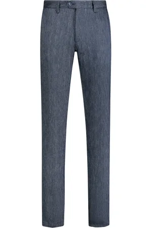 RE-HASH Homme, Pantalons, Bleu, Taille: W34 Chinos de base pour Homme