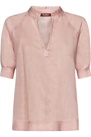 Max Mara Femme, Blouses et Chemises, Rose, Taille: 36 FR Chemisier Rose avec Volants