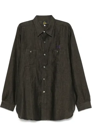 Pins & Needles Homme, Chemises, Gris, Taille: M Chemise Grise Foncée avec Poches