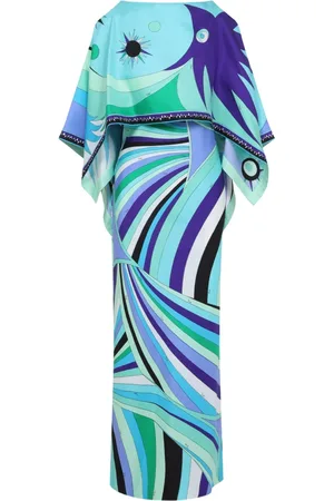 Emilio Pucci Femme, Robes, Multicolore, Taille: 36 FR Robe de Soie Multicolore pour Femmes