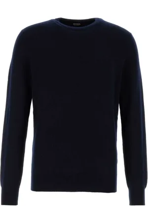 Ermenegildo Zegna Homme, Pulls, Bleu, Taille: L Pull en Cachemire Bleu Foncé