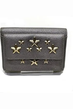 Jimmy Choo Femme, Pre-owned, Gris, Taille: ONE Size Pre-owned Cuir petite-maroquinerie