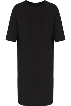Armani Exchange Femme, Robes, Noir, Taille: 44 FR Robe Mini en Tricot Noir