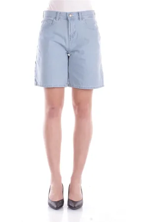Dickies Femme, Shorts, Bleu, Taille: W24 Logo Dos Fermeture Éclair Bouton Shorts