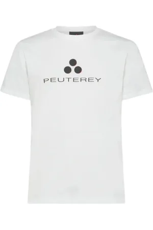 Peuterey Homme, Tops, Blanc, Taille: M T-shirt Blanc en Coton avec Logo