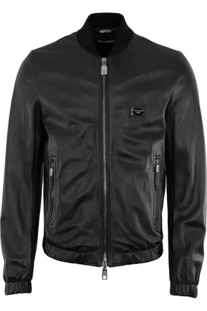 Dolce & Gabbana Homme, Vestes, Noir, Taille: M Leather Vestes