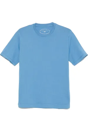 FEDELI Homme, Tops, Bleu, Taille: 2XL T-shirt en coton Made in Italy