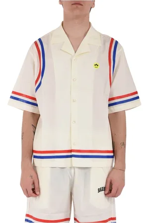 BARROW Homme, Chemises, , Taille: XL Chemise Manches Courtes Rayures Imprimées