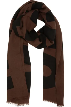 Moschino Homme, Accessoires, Brun, Taille: ONE Size Écharpe en Laine, Restez au chaud et stylé cet hiver
