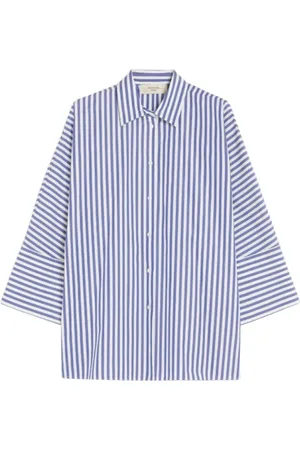 Max Mara Femme, Blouses et Chemises, Bleu, Taille: 40 FR Chemise Bleue Oversize en Popeline de Coton
