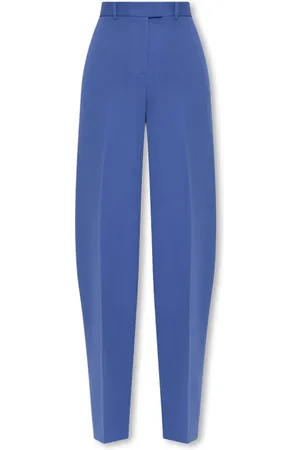The Attico Femme, Pantalons, Bleu, Taille: 36 FR Pantalon en laine Jagger à plis