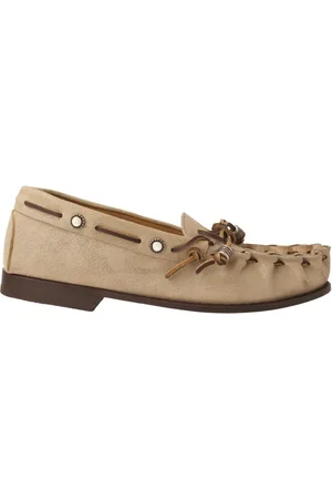 Calce Femme, Chaussures, , Taille: 40 EU Mocassin en Cuir Platine avec Clous