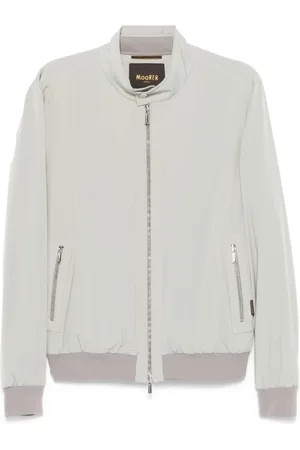 MOORER Homme, Vestes, Gris, Taille: 2XL Bomber Élégant avec Fermeture Éclair