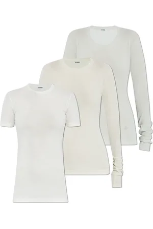 Jil Sander Femme, Tops, Blanc, Taille: 38 FR Lot de trois T-shirts