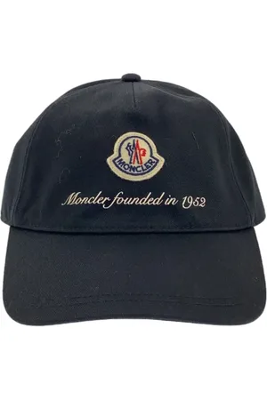 Moncler Femme, Pre-owned, Noir, Taille: ONE Size Pre-owned Coton chapeaux