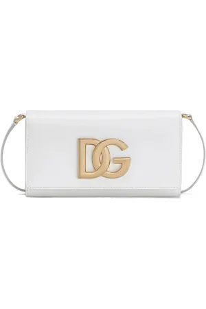 Dolce & Gabbana Femme, Sacs, Blanc, Taille: ONE Size Sac à Bandoulière Blanc Élégant Pochette