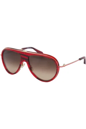 Christian Louboutin Unisex, Accessoires, Rouge, Taille: L Corne Rouge Aviateur Lunettes de Soleil