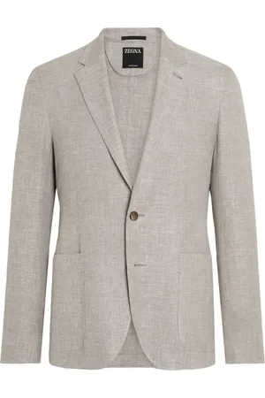 Ermenegildo Zegna Homme, Vestes, , Taille: XL Veste de Luxe en Lin Laine Soie