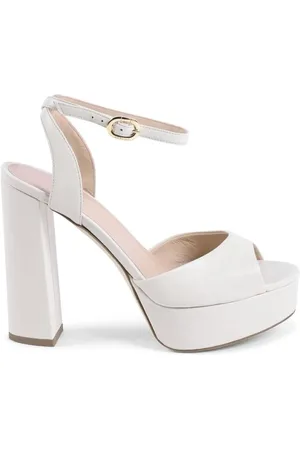 DEE OCLEPPO Femme, Chaussures, Blanc, Taille: 38 EU Sandale en Cuir Blanc