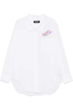 Dsquared2 Femme, Blouses et Chemises, Blanc, Taille: 32 FR Chemise Blanche avec Poche
