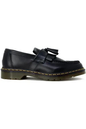 Dr. Martens Homme, Chaussures, Noir, Taille: 40 EU Amphibiens Casual en Cuir Noir avec Talon