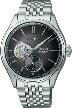 Seiko Femme, Accessoires, Gris, Taille: ONE Size Spb471J1 - Montre Presage Classic Automatique avec cœur ouvert