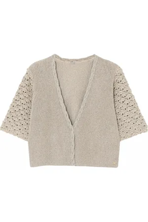 gustav Femme, Pulls, , Taille: 36 FR Gilet Tricot Manches Courtes Crème