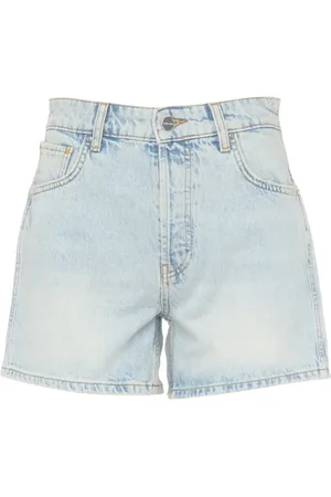 ANINE BING Femme, Shorts, Bleu, Taille: W25 Shorts en jean bleu à taille haute
