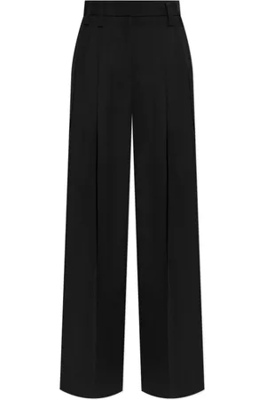 Jil Sander Femme, Pantalons, Noir, Taille: 36 FR Pantalon plissé