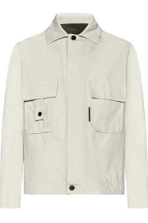 LOW BRAND Homme, Vestes, Blanc, Taille: XL Veste en Denim Blanc Style Classique