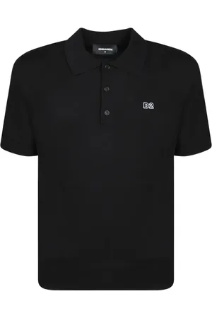 Dsquared2 Homme, Tops, Noir, Taille: M Polo en tricot à logo noir