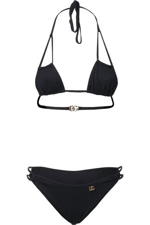 Dolce & Gabbana Femme, Maillots de bain, Noir, Taille: 42 FR Vêtements de mer noirs avec encolure américaine