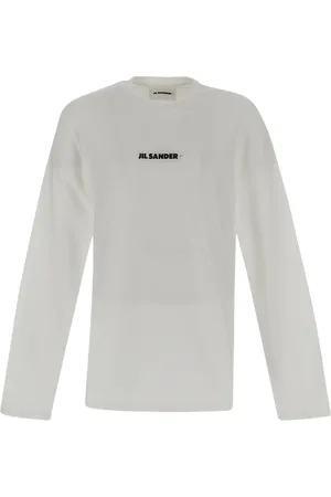 Jil Sander Homme, Tops, Blanc, Taille: L T-shirt en Coton pour Homme
