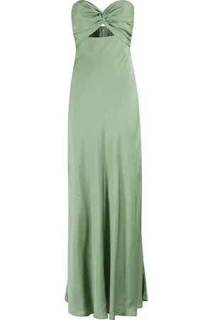 Essentiel Antwerp Femme, Robes, Vert, Taille: 40 FR Robe Midi Sans Bretelles Verte