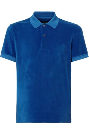 Tom Ford Homme, Tops, Bleu, Taille: M Polo en Éponge Bleu