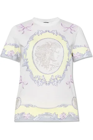 VERSACE Femme, Tops, Violet, Taille: 36 FR T-shirt avec impression Medusa Cameo