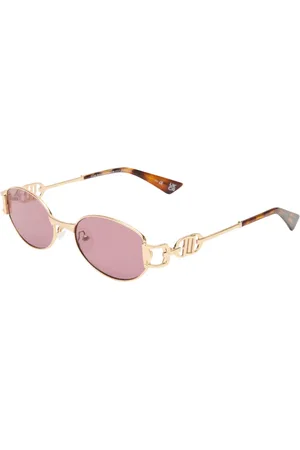Le Specs Unisex, Accessoires, Jaune, Taille: M Ovale Lunettes de Soleil Interdites Or Clair