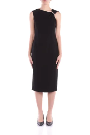 Liu Jo Femme, Robes, Noir, Taille: 42 FR Robe noire avec fermeture éclair et logo