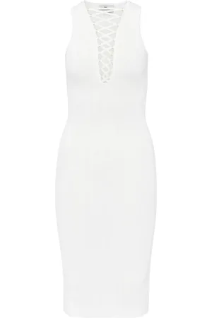 Elisabetta Franchi Femme, Robes, Blanc, Taille: 40 FR Haut en Maille Ivoire