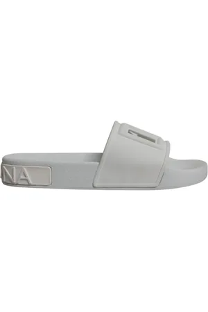 Dolce & Gabbana Femme, Chaussures, Blanc, Taille: 36 EU Sandales Blanches en Caoutchouc pour Plage Chaussures