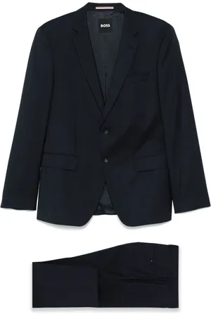 HUGO BOSS Homme, Costumes, Bleu, Taille: 2XL Costume classique en laine avec deux boutons