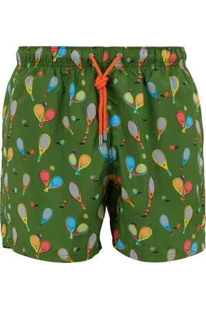 Gallo Homme, Maillots de bain, Multicolore, Taille: XL Short de bain homme vert avec motif de raquette