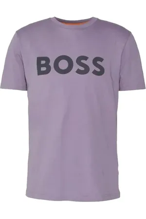 HUGO BOSS Homme, Tops, Violet, Taille: L T-shirt Col Rond Manches Courtes