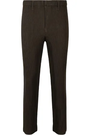 Issey Miyake Homme, Pantalons, Brun, Taille: L Pantalon Slim-fit