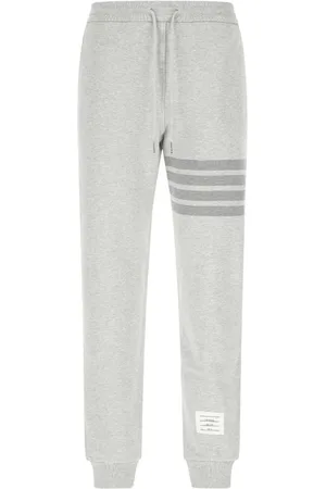 Thom Browne Homme, Pantalons, Gris, Taille: M Joggers en Coton Gris