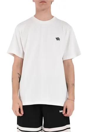 BARROW Homme, Tops, Blanc, Taille: XL T-shirt en Coton avec Impression Multicolore